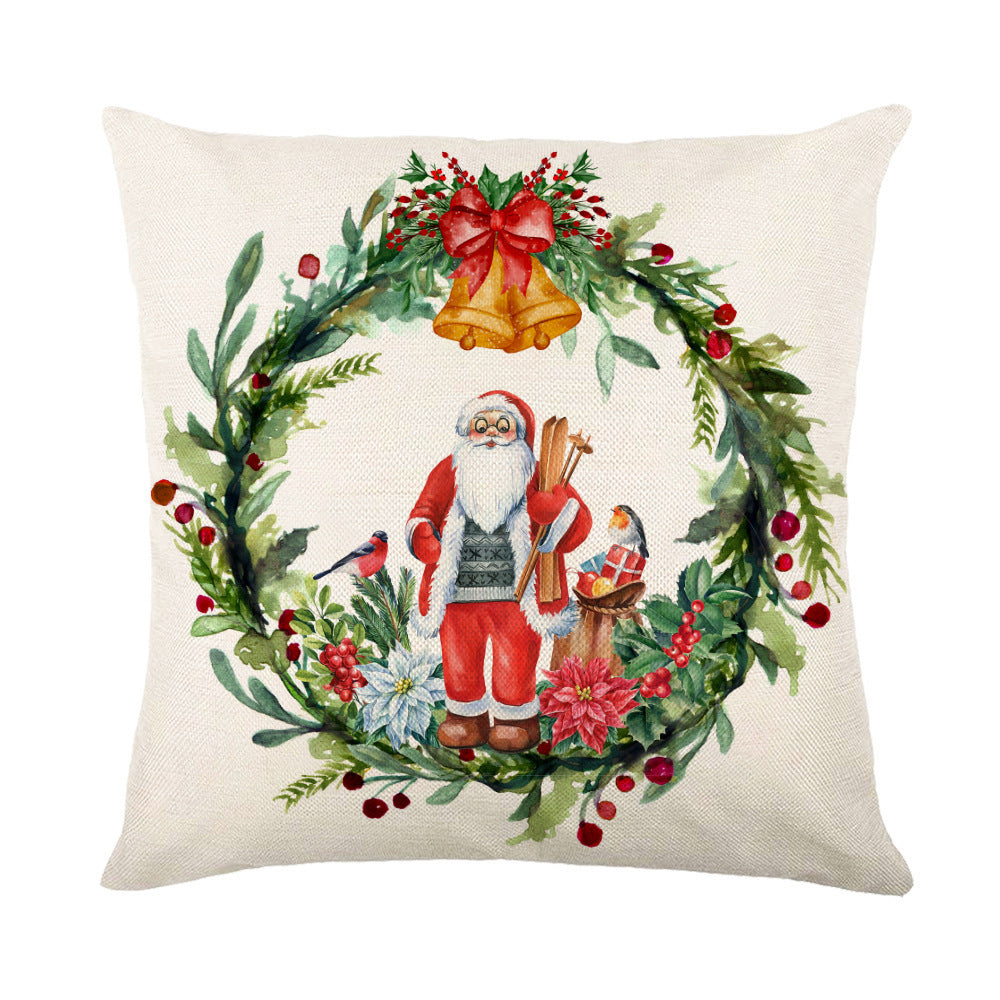 Christmas Snowflake Throw Pillow Covers - Holiday Decorative Cushion Cases