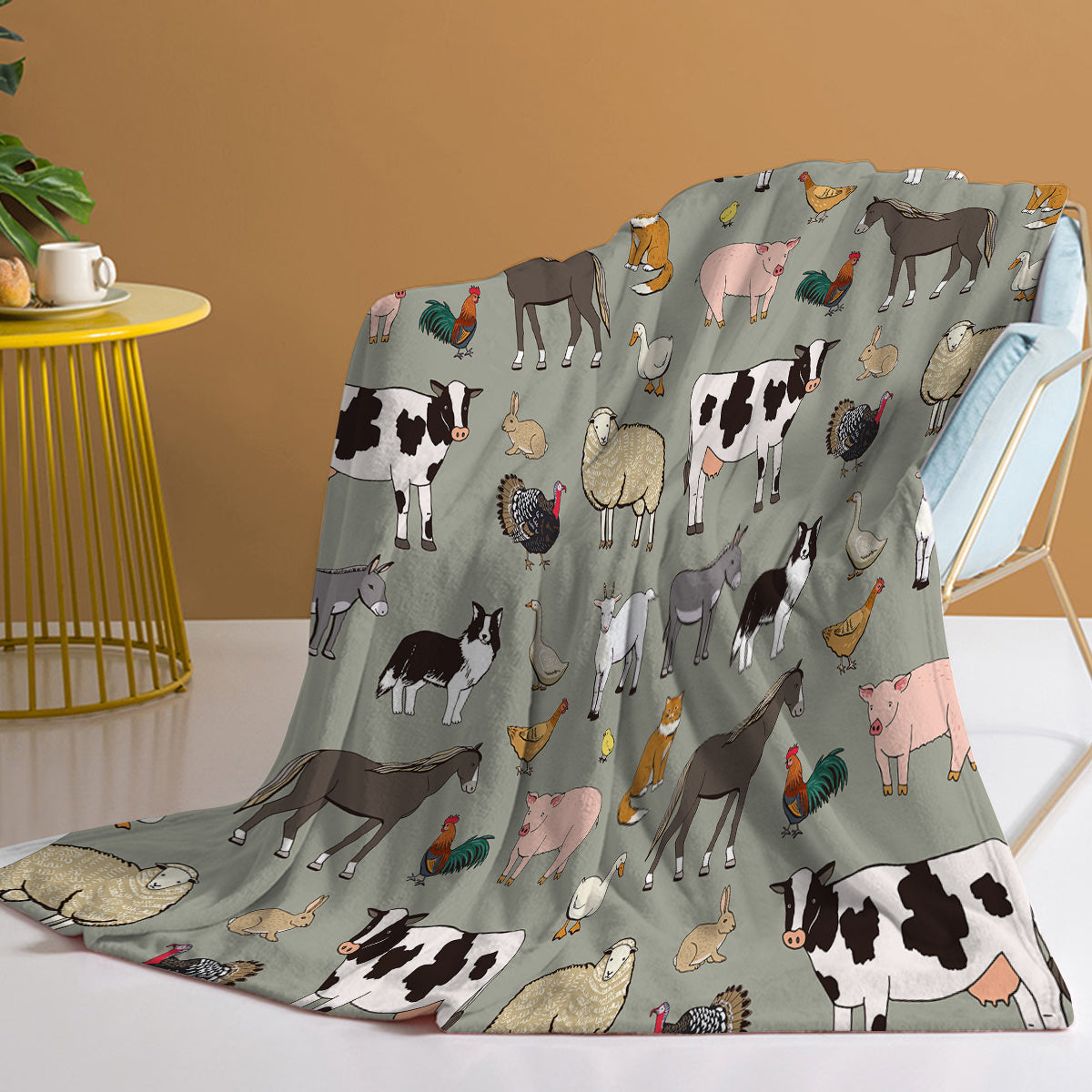 Ultra Soft Flannel Velvet Throw Blanket - Animal Print Design Multiple Sizes