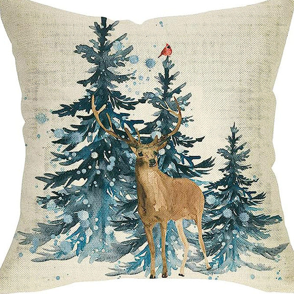 Nordic Style Pillow Cover - Linen & Peach Skin Velvet Super Soft