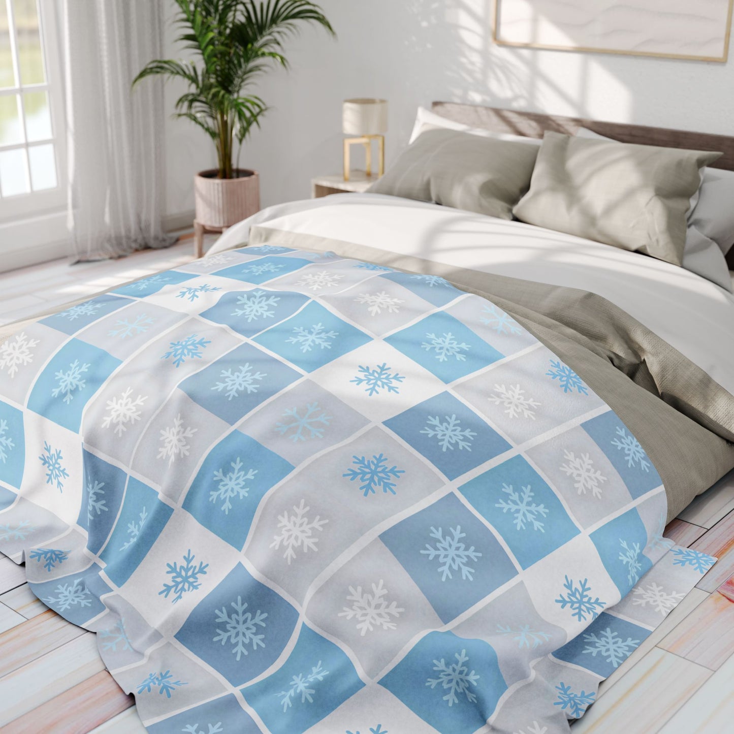 Moon Owl Flannel Fleece Blanket - Cozy Fuzzy Warm Throw Blanket