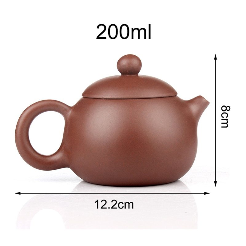 Xi Shi Purple Clay Tea Pot Set - Handmade Yixing Zhuni Teapot with 4 Cups
