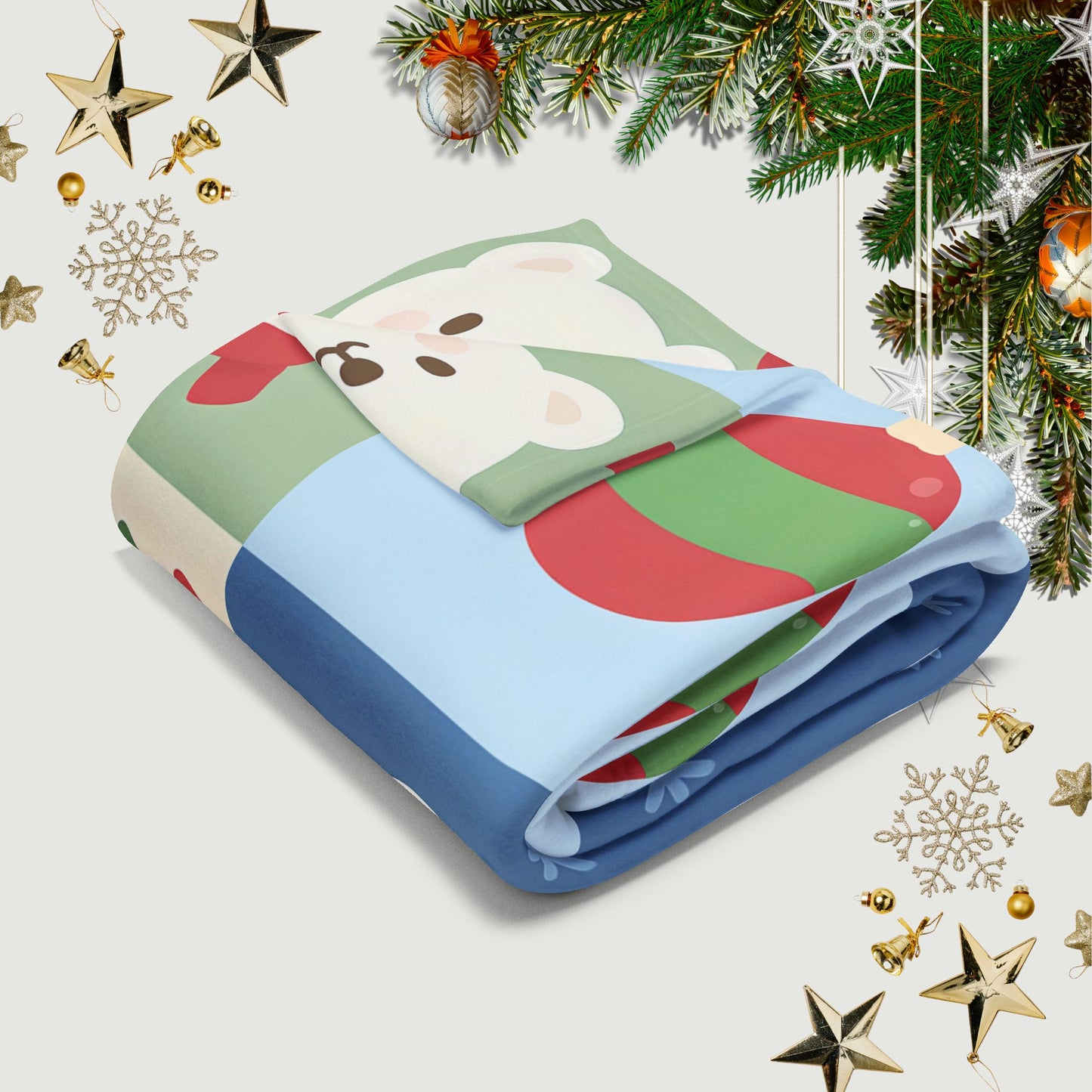 Christmas Arctic Fleece Blanket - Cozy Holiday Throw Blanket Gift