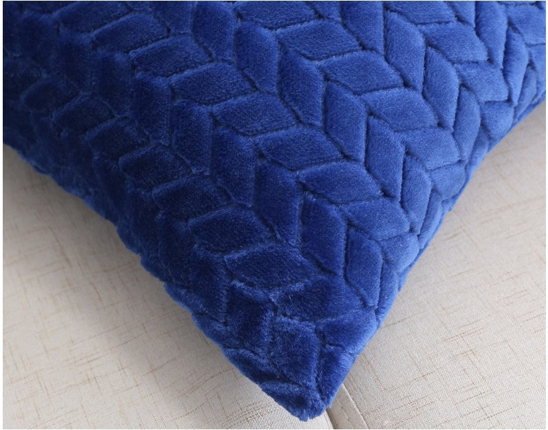 Flannel Solid Color Throw Pillow Cover - Nordic Simple Style 45x45cm