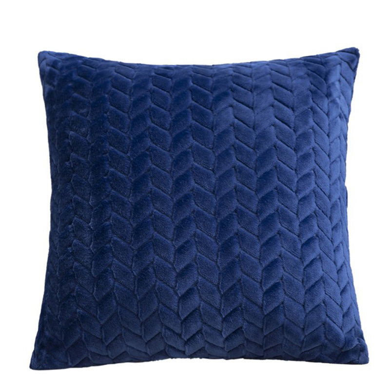 Flannel Solid Color Throw Pillow Cover - Nordic Simple Style 45x45cm