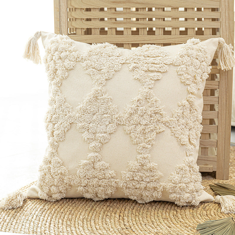 Nordic Style Cotton Canvas Cushion Cover - Decorative Throw Pillow Cover