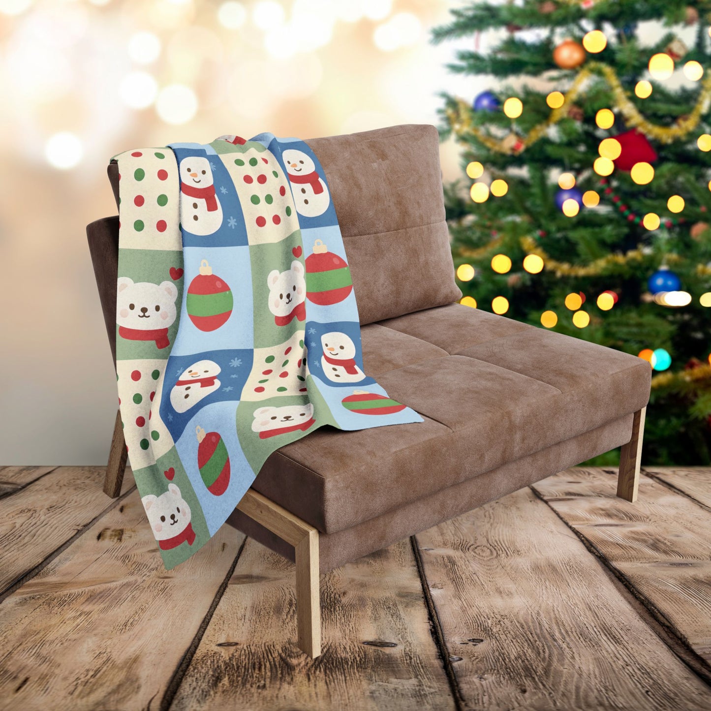 Christmas Arctic Fleece Blanket - Cozy Holiday Throw Blanket Gift