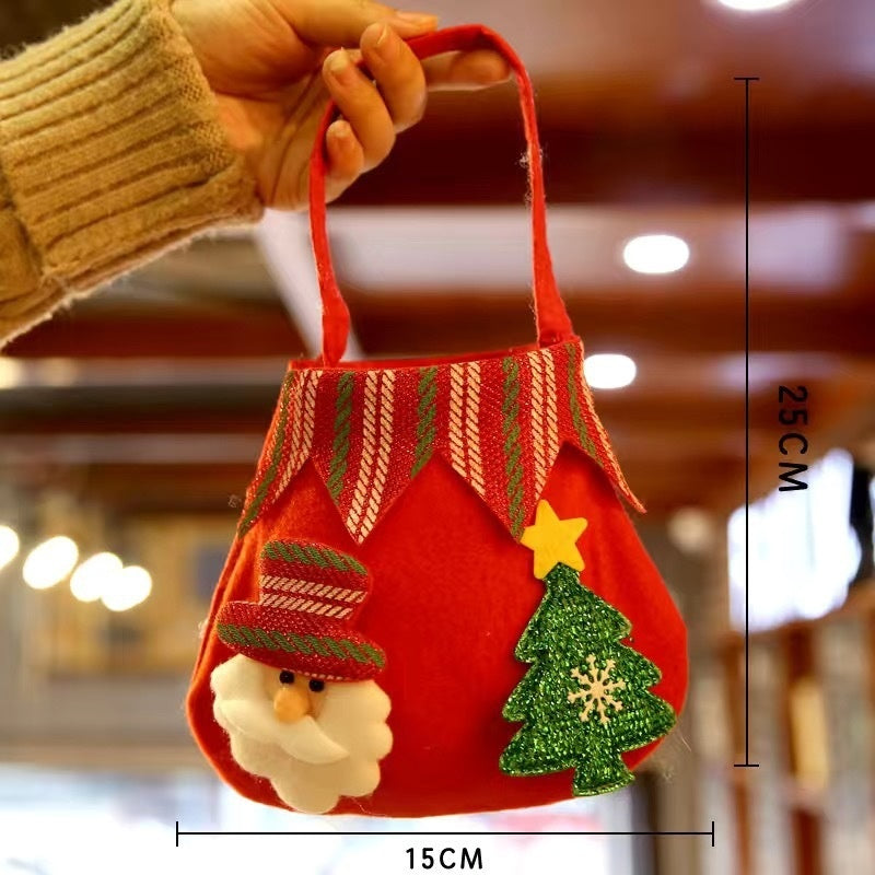 Christmas Drawstring Gift Bags - Festive Holiday Pouches Set