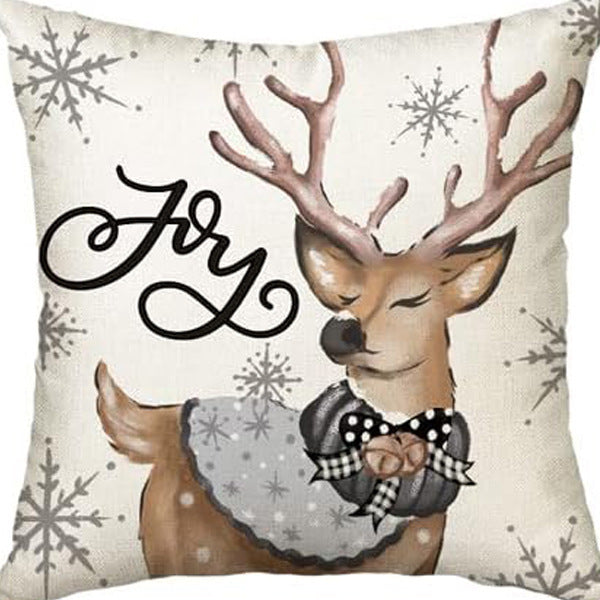 Nordic Style Pillow Cover - Linen & Peach Skin Velvet Super Soft