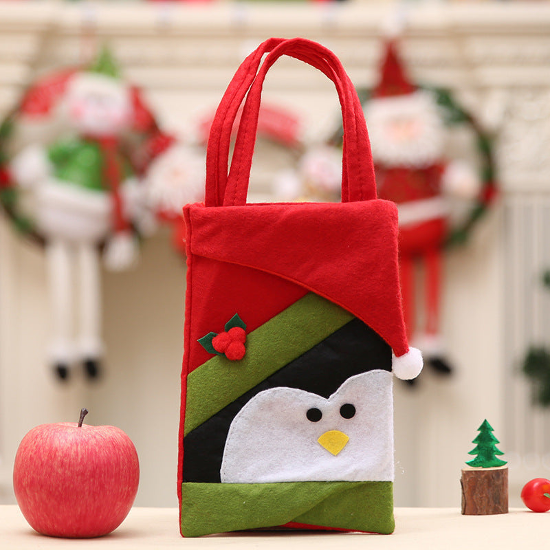 Christmas Cartoon Character Gift Bags - Festive Holiday Handbags Set