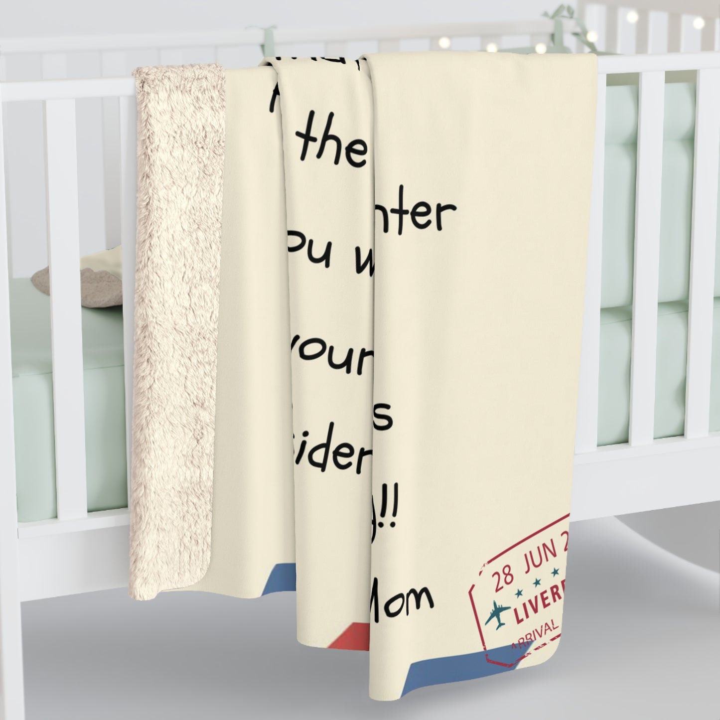Luxurious Personalized Sherpa Fleece Blanket - Heartfelt Gift for Daughters