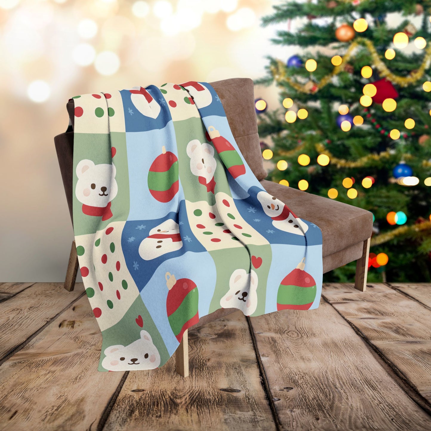 Christmas Arctic Fleece Blanket - Cozy Holiday Throw Blanket Gift