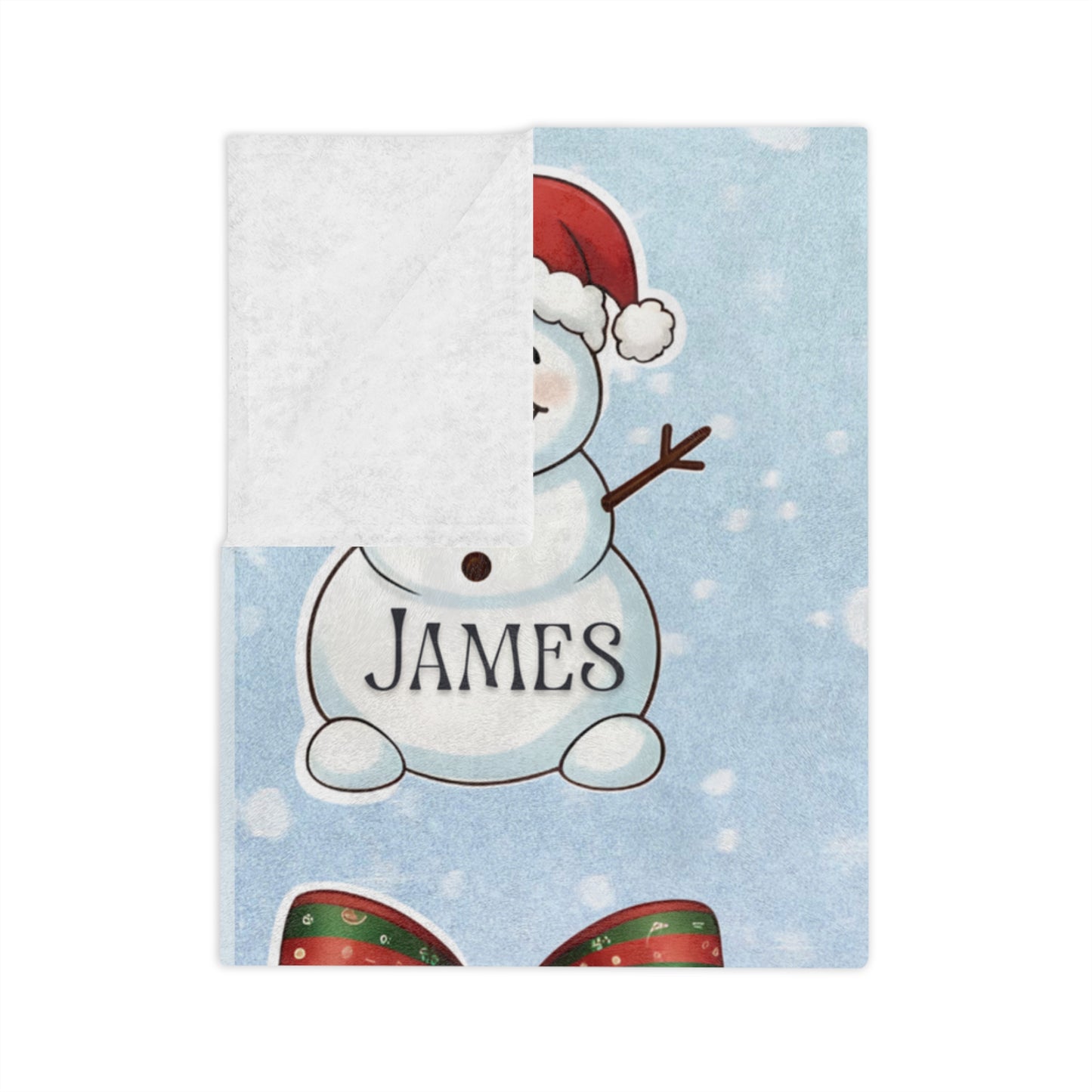 Personalized Christmas Blanket - Custom Family Snowmen Holiday Throw