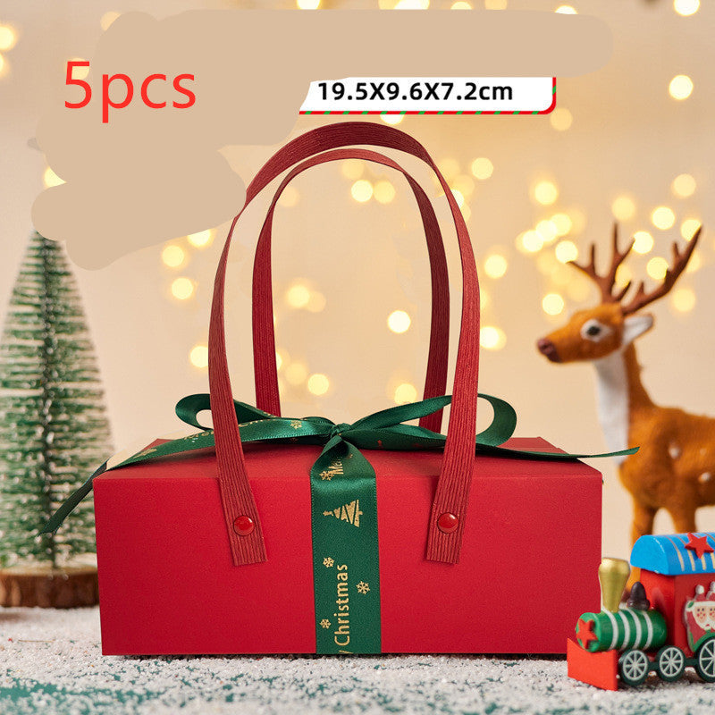 Christmas Gift Boxes Set - Festive Holiday Packaging with Ribbons & Bows