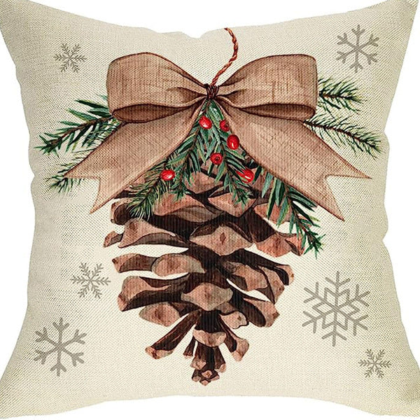 Nordic Style Pillow Cover - Linen & Peach Skin Velvet Super Soft