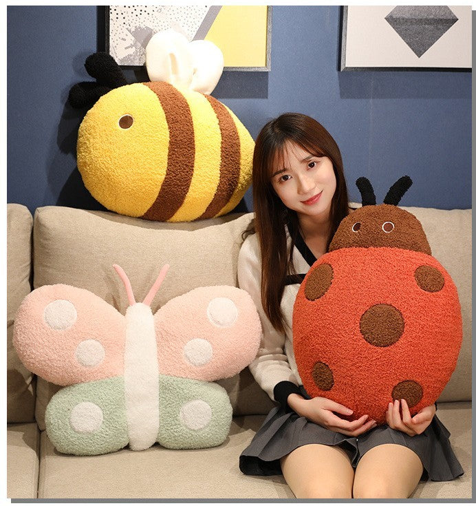 Beetle Bee Butterfly Plush Toy Pillow - Soft Northern Velvet 50cm