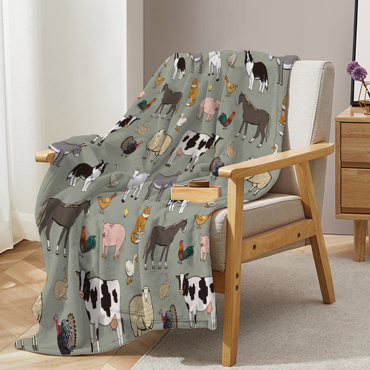 Ultra Soft Flannel Velvet Throw Blanket - Animal Print Design Multiple Sizes