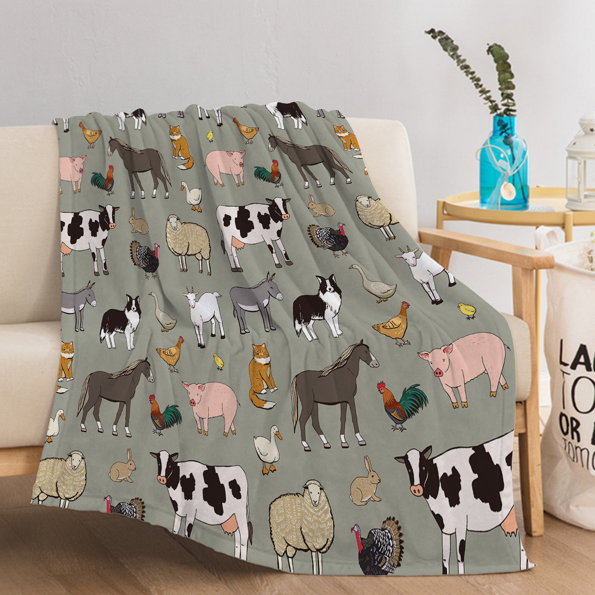 Ultra Soft Flannel Velvet Throw Blanket - Animal Print Design Multiple Sizes