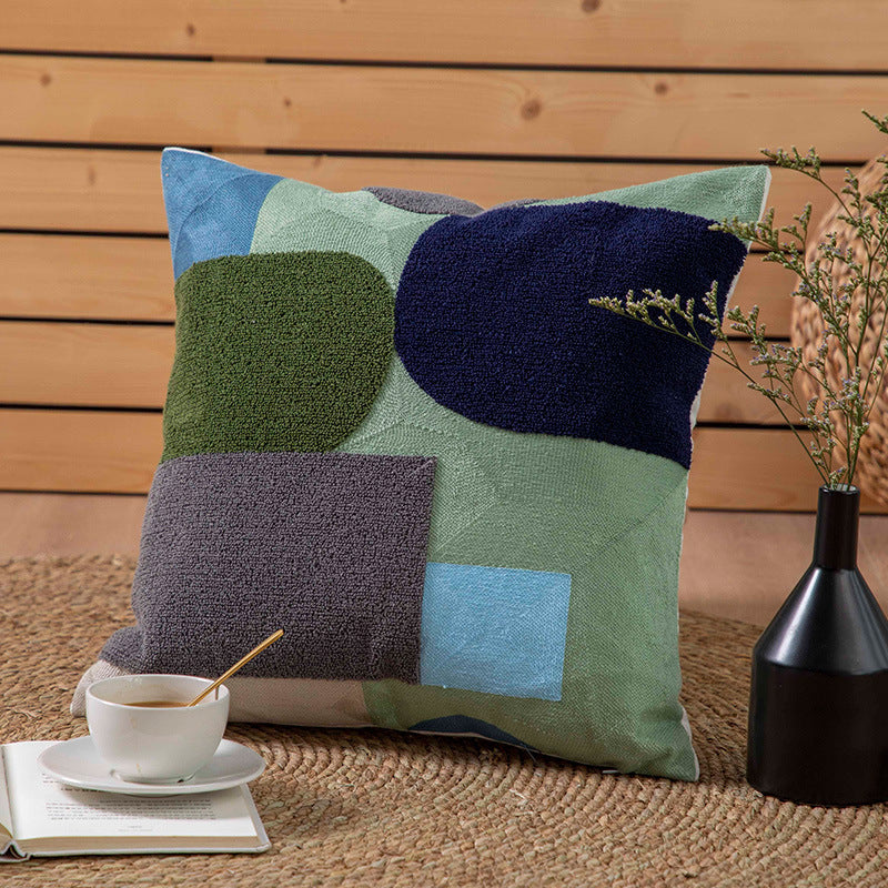 Minimalist Boho Embroidered Throw Pillow Cover - Nordic Style 45x45cm