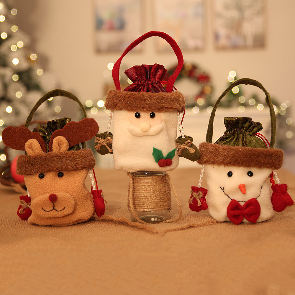 Christmas Apple Bags with Hand - Festive Holiday Decoration Set