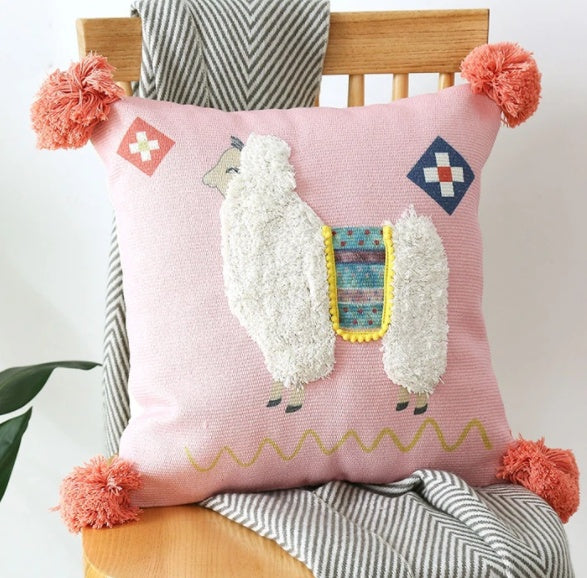 Printed Tufted Pillow Covers - Cotton Polyester Blend 5 Designs