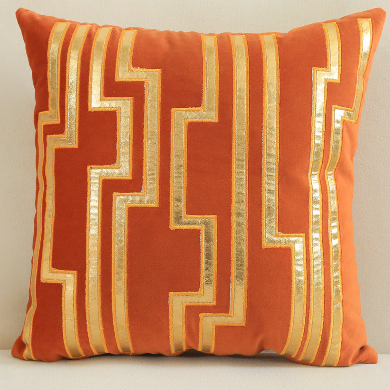 Dutch Velvet Gilded Pillow Case - Luxury Chemical Fiber Throw Pillow Cover