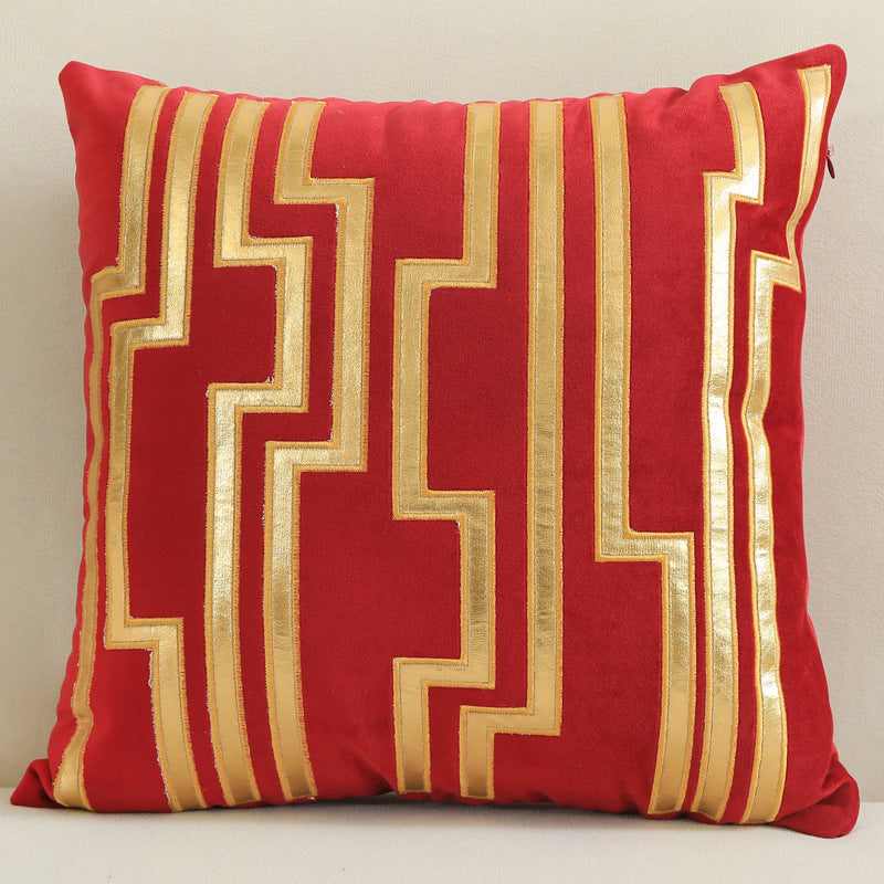 Dutch Velvet Gilded Pillow Case - Luxury Chemical Fiber Throw Pillow Cover