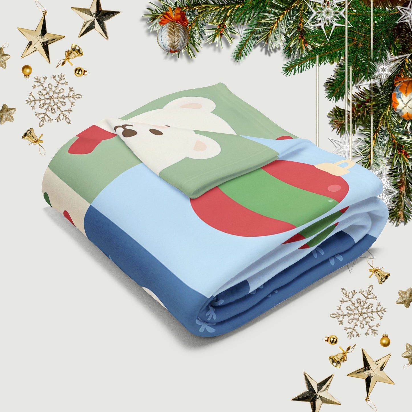 Christmas Arctic Fleece Blanket - Cozy Holiday Throw Blanket Gift