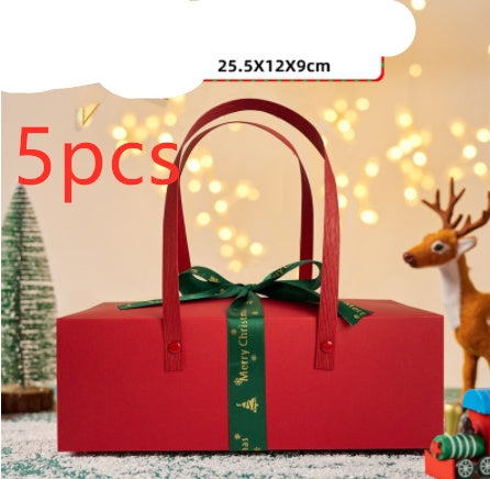 Christmas Gift Boxes Set - Festive Holiday Packaging with Ribbons & Bows