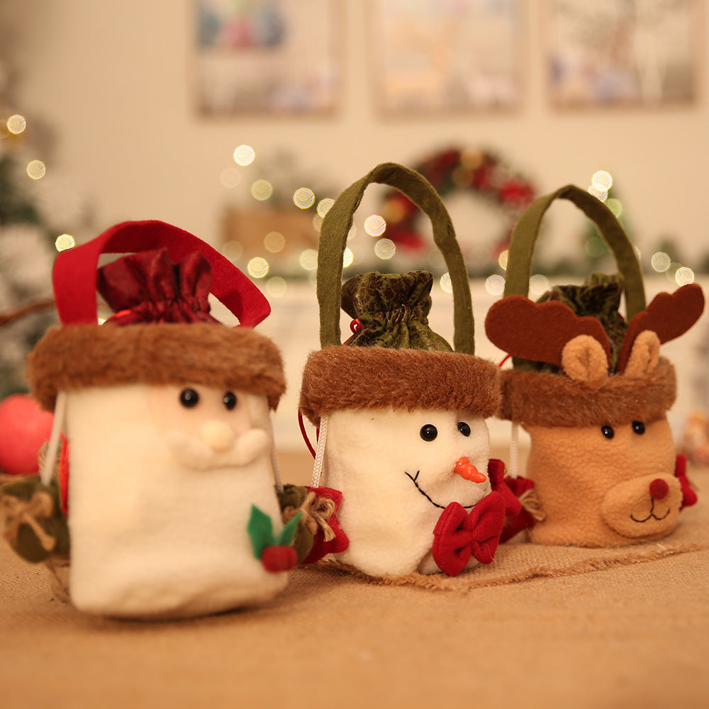 Christmas Apple Bags with Hand - Festive Holiday Decoration Set