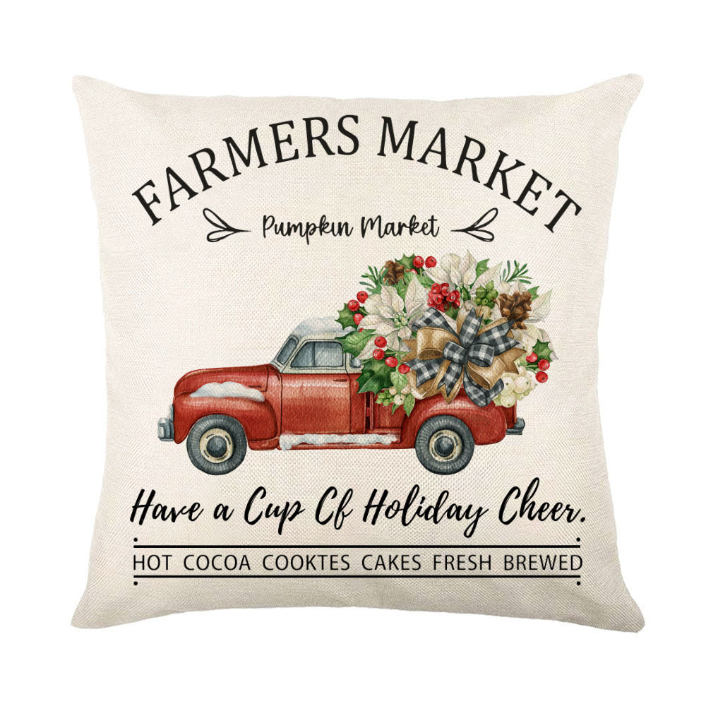 Christmas Snowflake Throw Pillow Covers - Holiday Decorative Cushion Cases