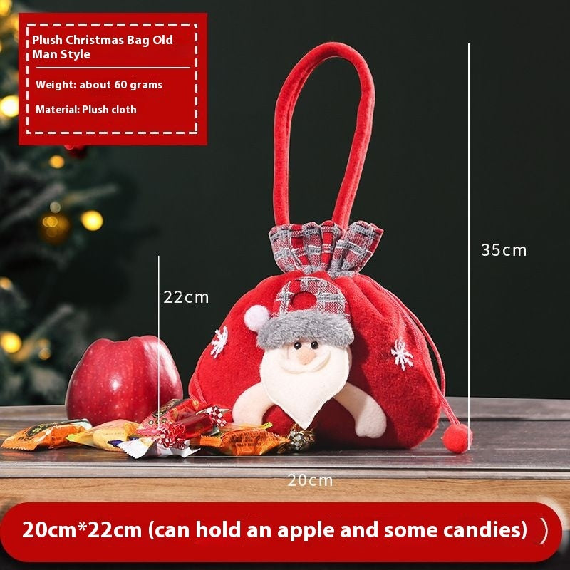 Christmas Drawstring Gift Bags - Festive Holiday Pouches Set
