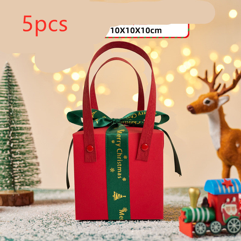Christmas Gift Boxes Set - Festive Holiday Packaging with Ribbons & Bows
