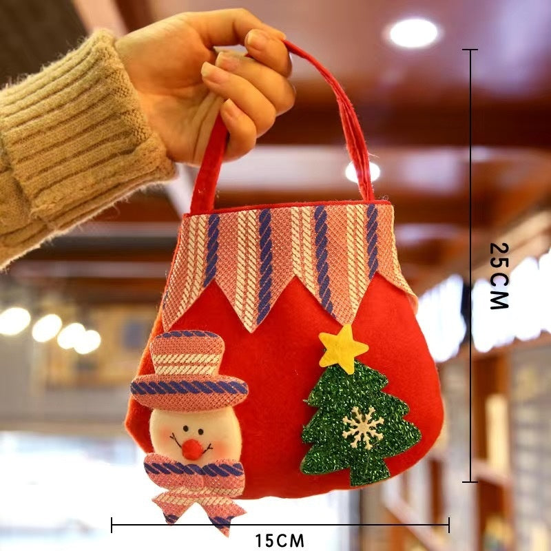 Christmas Drawstring Gift Bags - Festive Holiday Pouches Set