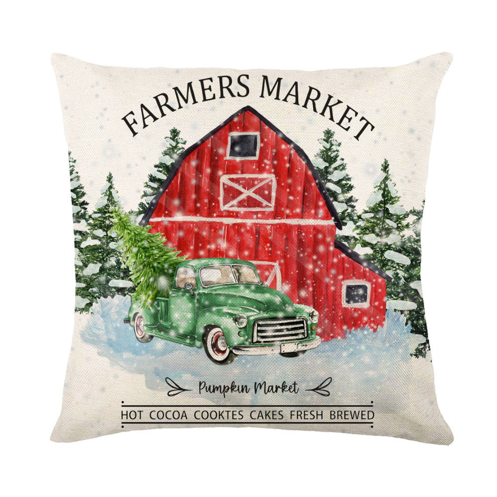 Christmas Snowflake Throw Pillow Covers - Holiday Decorative Cushion Cases
