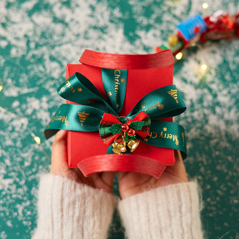 Christmas Gift Boxes Set - Festive Holiday Packaging with Ribbons & Bows