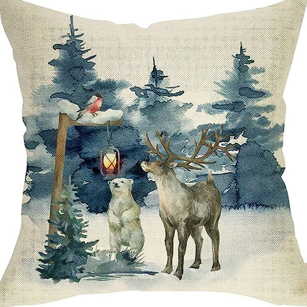 Nordic Style Pillow Cover - Linen & Peach Skin Velvet Super Soft