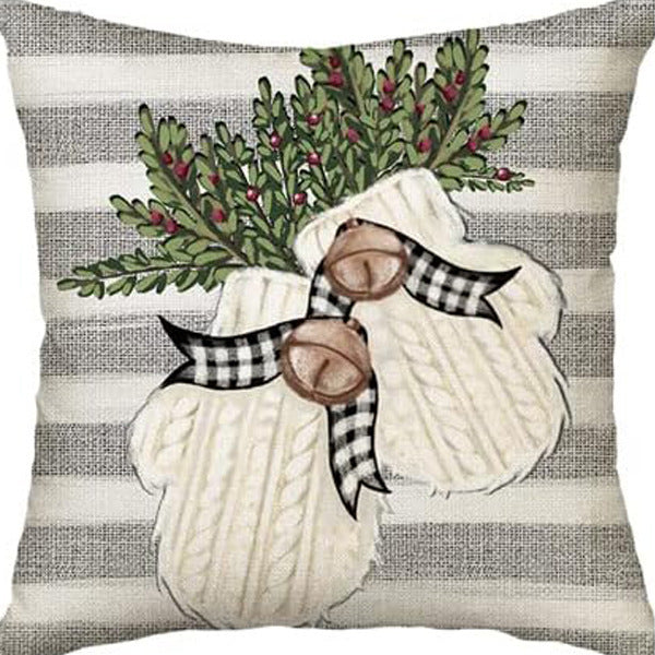 Nordic Style Pillow Cover - Linen & Peach Skin Velvet Super Soft