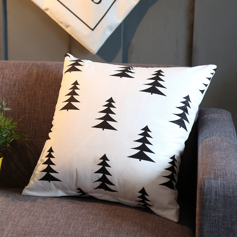 Modern Geometric Cushion Cover - Polyester Throw Pillow with PP Cotton Fill