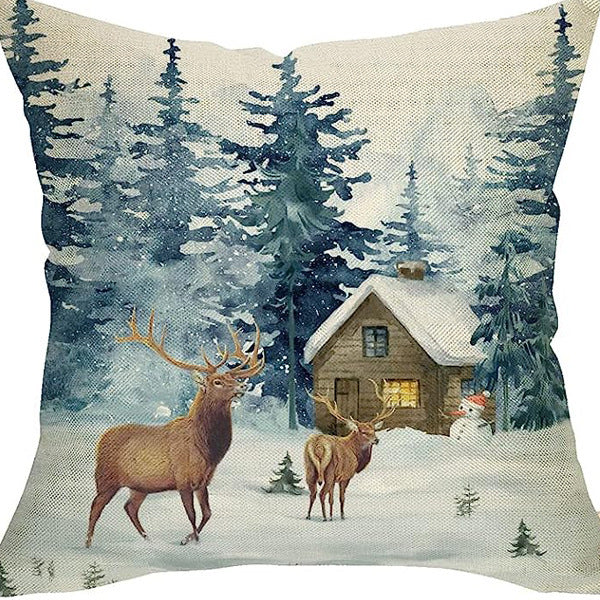 Nordic Style Pillow Cover - Linen & Peach Skin Velvet Super Soft