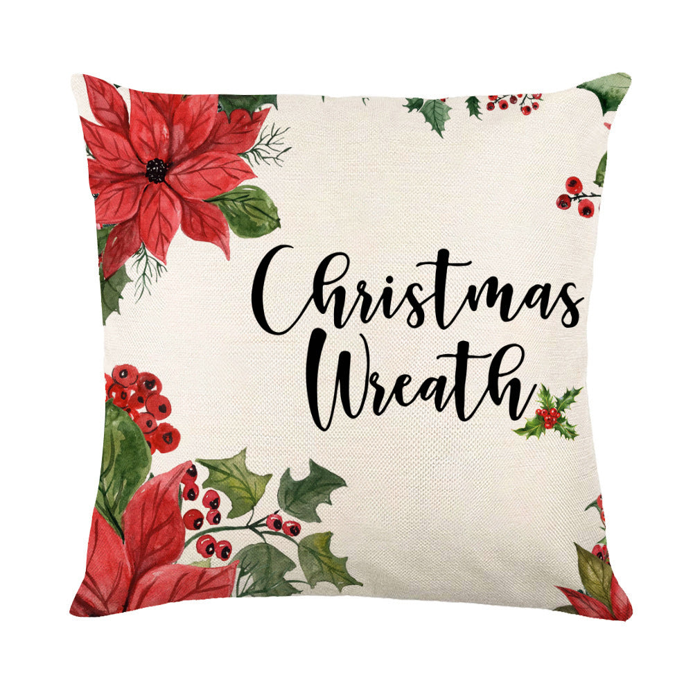 Christmas Snowflake Throw Pillow Covers - Holiday Decorative Cushion Cases