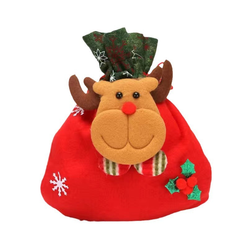 Christmas Drawstring Gift Bags - Festive Holiday Pouches Set