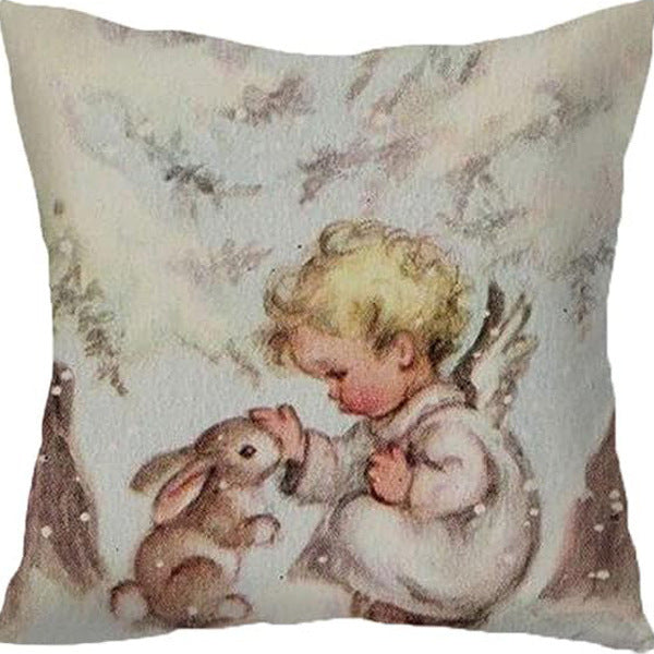 Nordic Style Pillow Cover - Linen & Peach Skin Velvet Super Soft