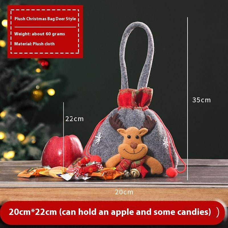 Christmas Drawstring Gift Bags - Festive Holiday Pouches Set