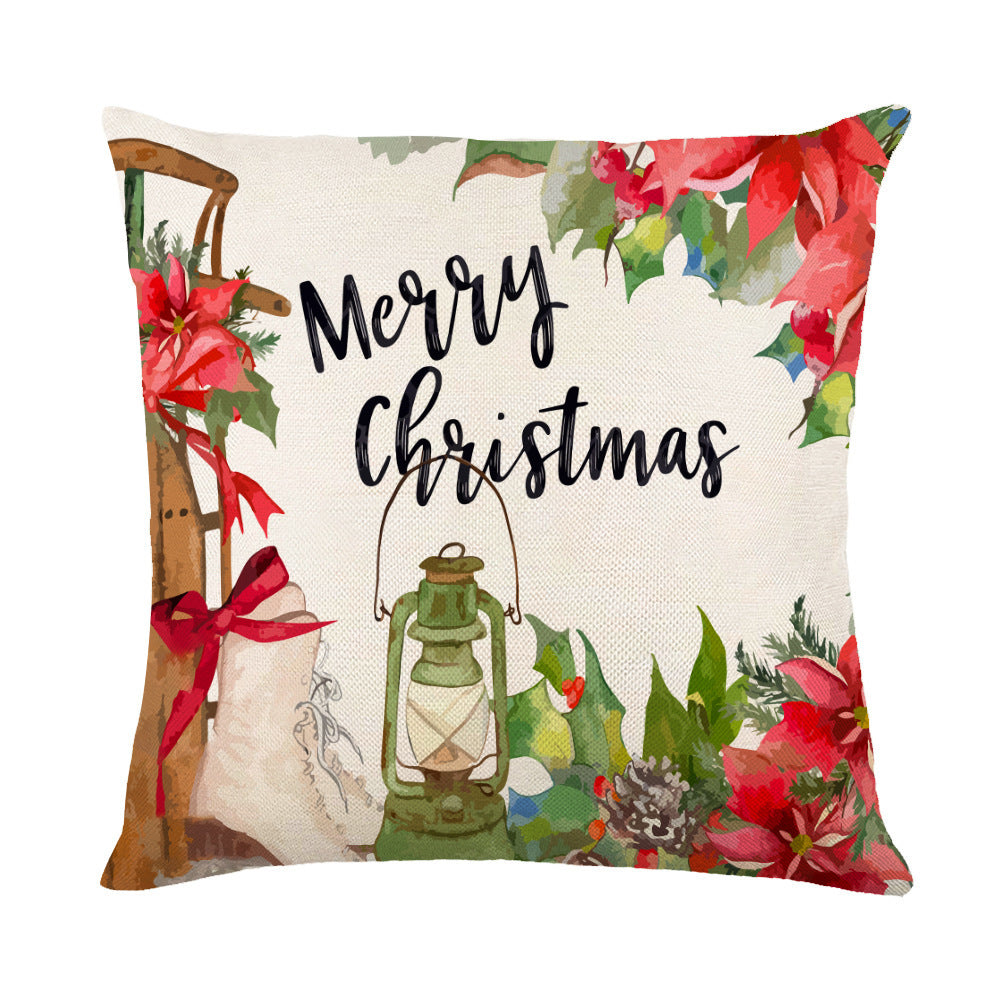 Christmas Snowflake Throw Pillow Covers - Holiday Decorative Cushion Cases