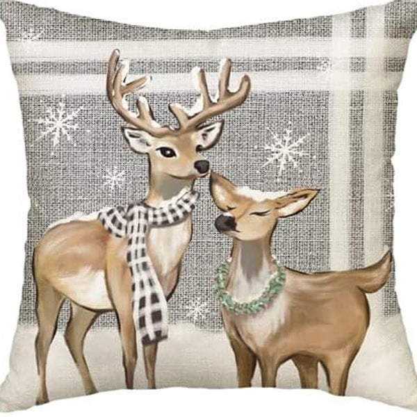 Nordic Style Pillow Cover - Linen & Peach Skin Velvet Super Soft