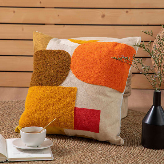 Minimalist Boho Embroidered Throw Pillow Cover - Nordic Style 45x45cm