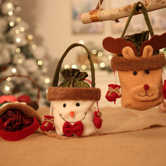 Christmas Apple Bags with Hand - Festive Holiday Decoration Set