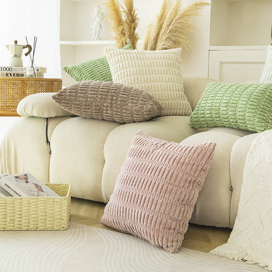 Soft Plush Corduroy Pillow Covers - Boho Design with Hidden Zipper
