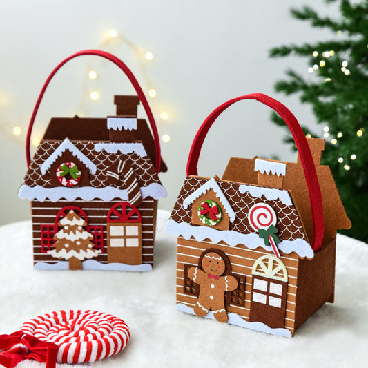 Christmas Tote Bags - Gingerbread Man & Christmas Tree Holiday Bags