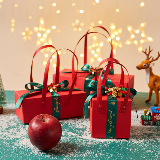 Christmas Gift Boxes Set - Festive Holiday Packaging with Ribbons & Bows